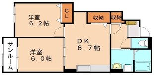 サニーコート川島Ⅱの物件間取画像